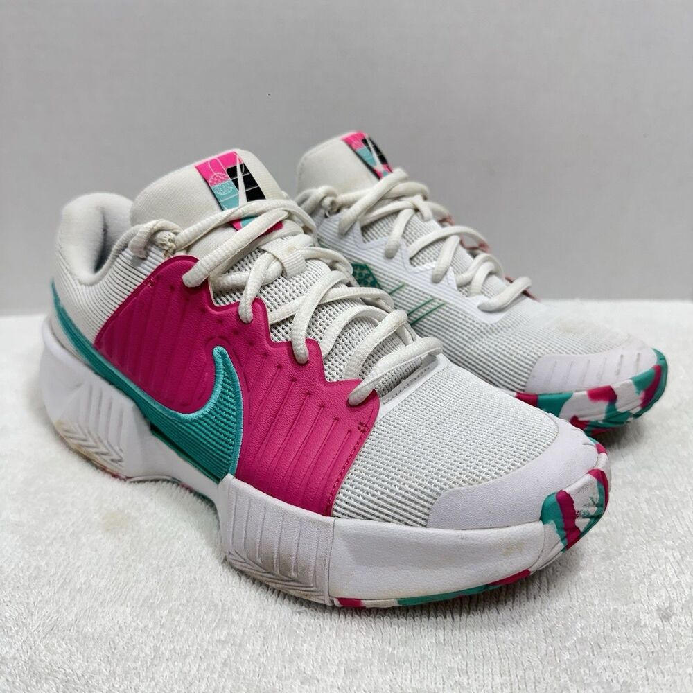 Nike Zoom Challenge Women's Pickleball Shoes Size 8 White/Alchemy Pink/Retro